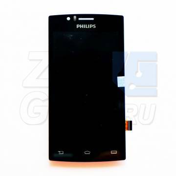 фото Дисплей Philips S307 в сборе с тачскрином Черный магазина Альфатехник являющийся официальным дистрибьютором в России
