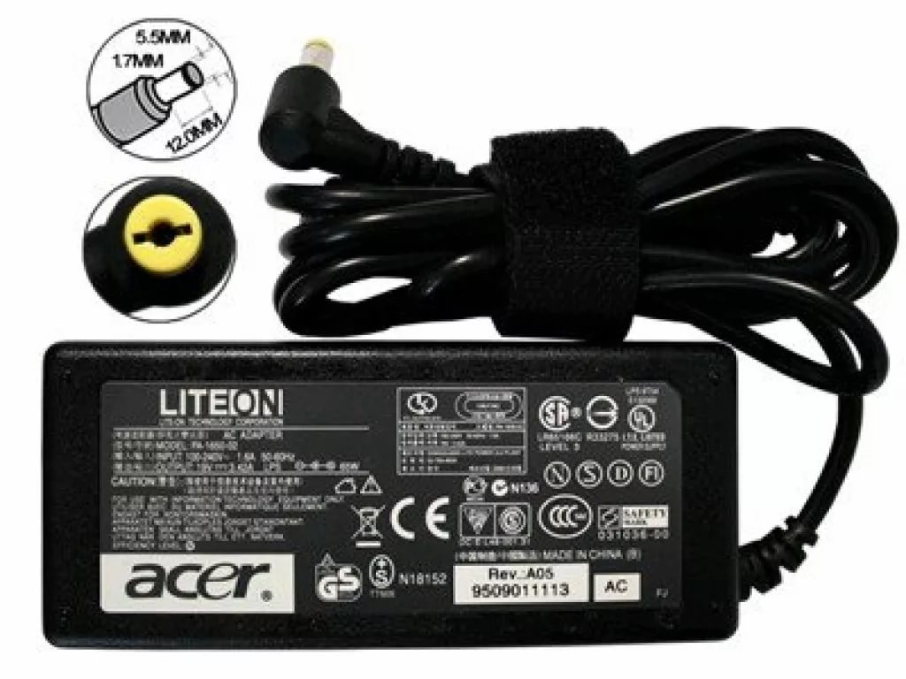 фото Блок питания для ноутбука Acer 19V 3.42A DC: 5.5x1.7/ магазин Альфа.ру являющийся официальным дистрибьютором в России 